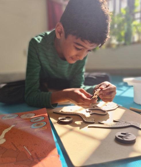 Montessori Puzzle Toy | Dinosaur Fossil Puzzle Toy | Set of 4 - Bombay Toy Company