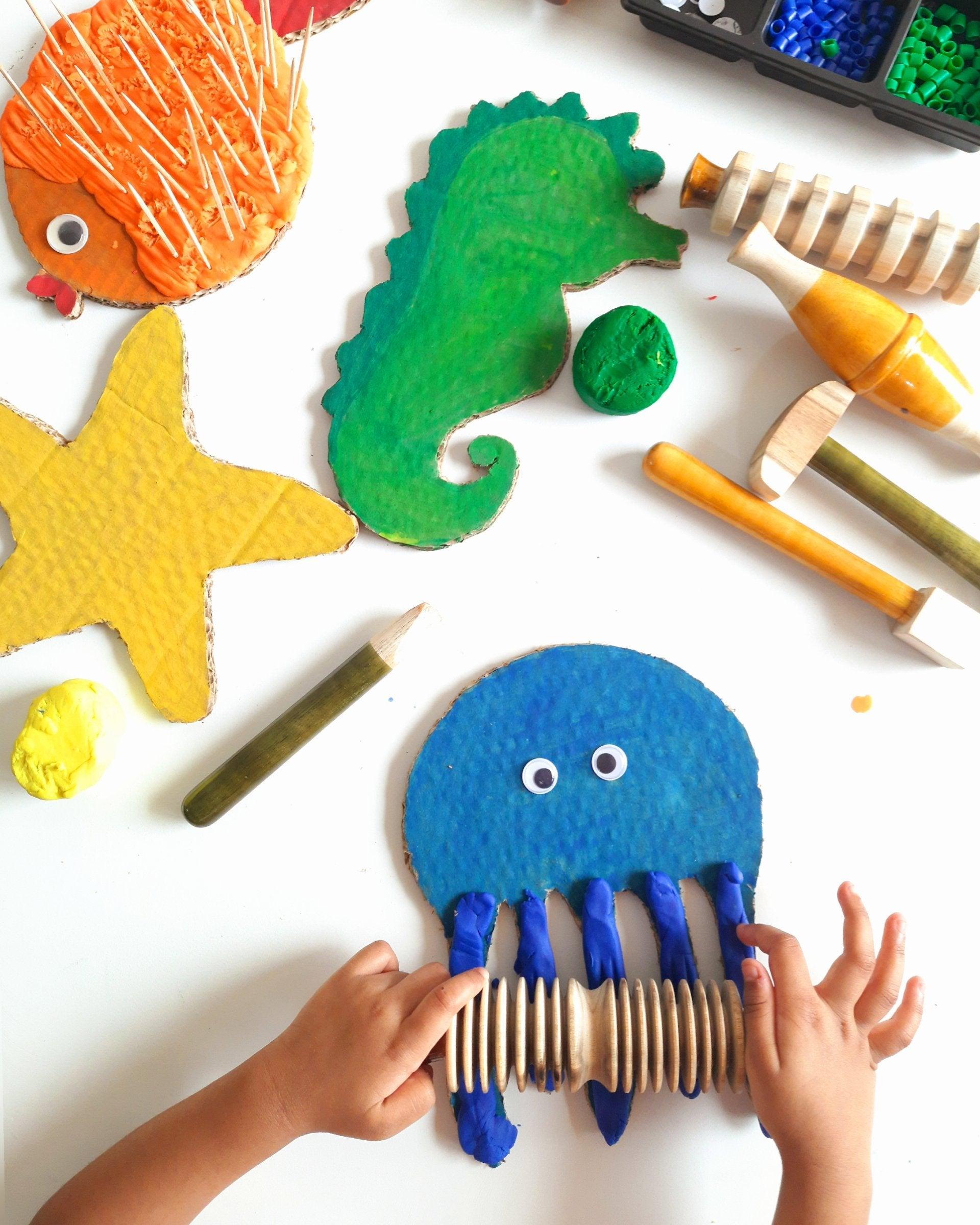 Wooden Play Dough Tools | Sensory Toys for Kids - Bombay Toy Company