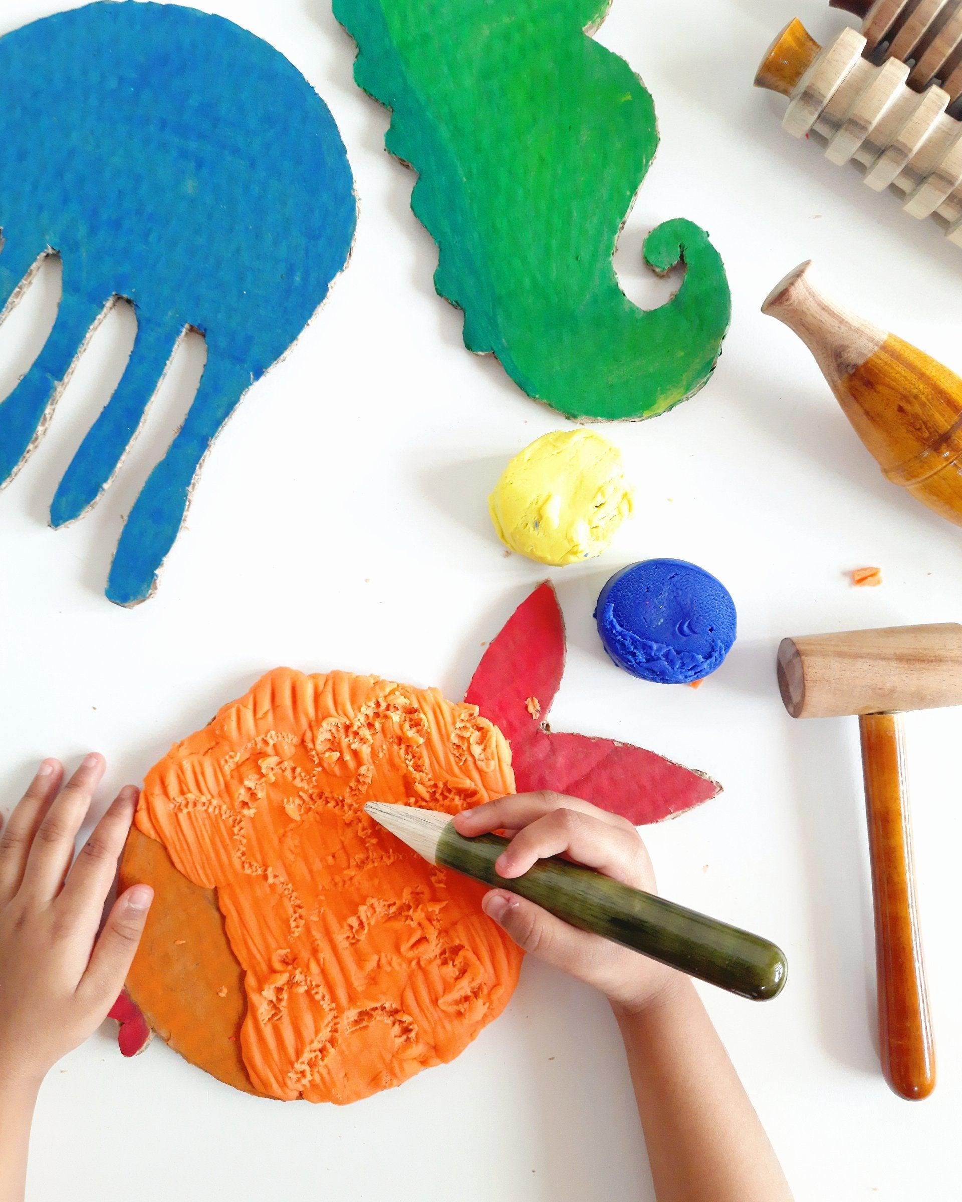 Wooden Play Dough Tools | Sensory Toys for Kids - Bombay Toy Company