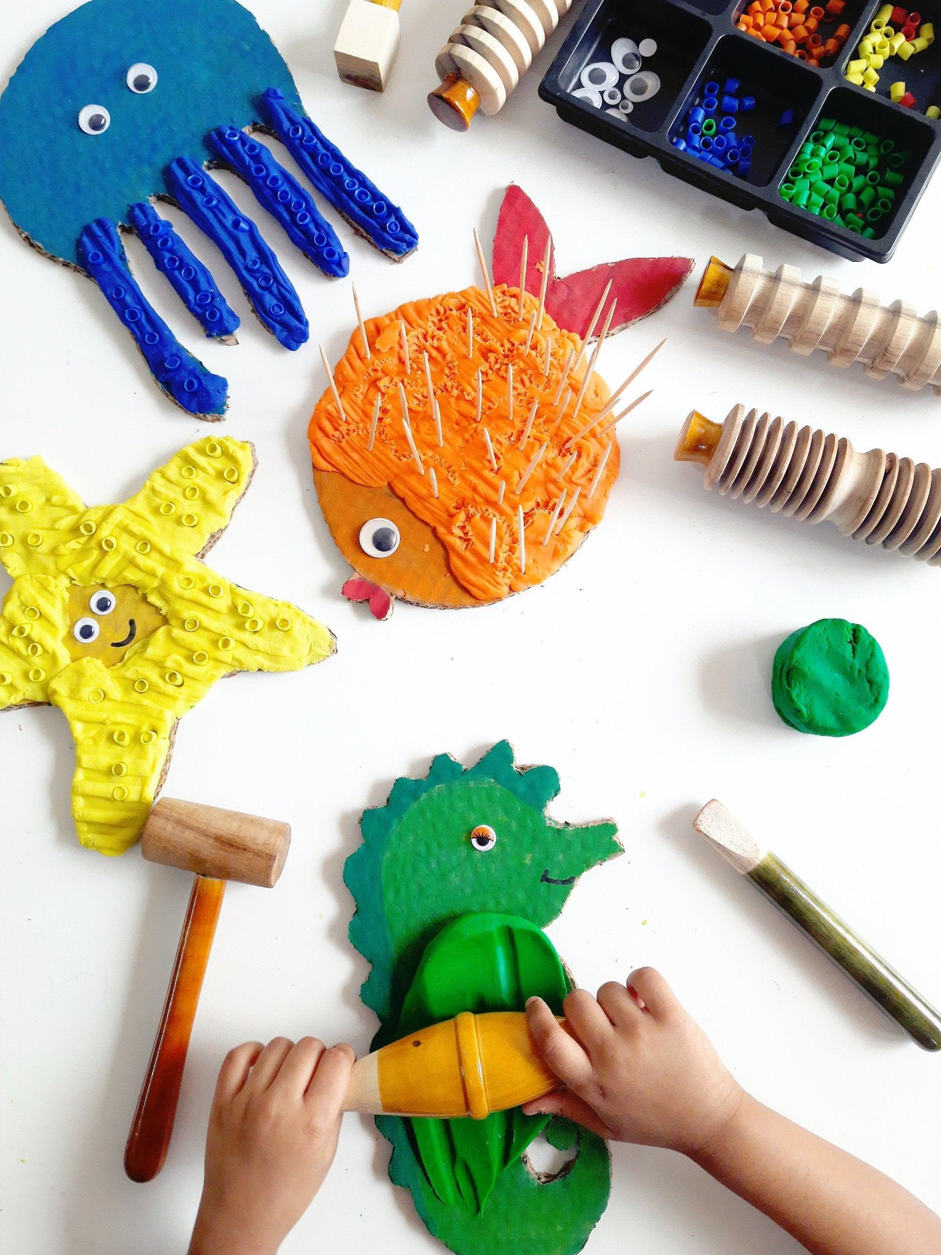 Wooden Play Dough Tools | Sensory Toys for Kids - Bombay Toy Company
