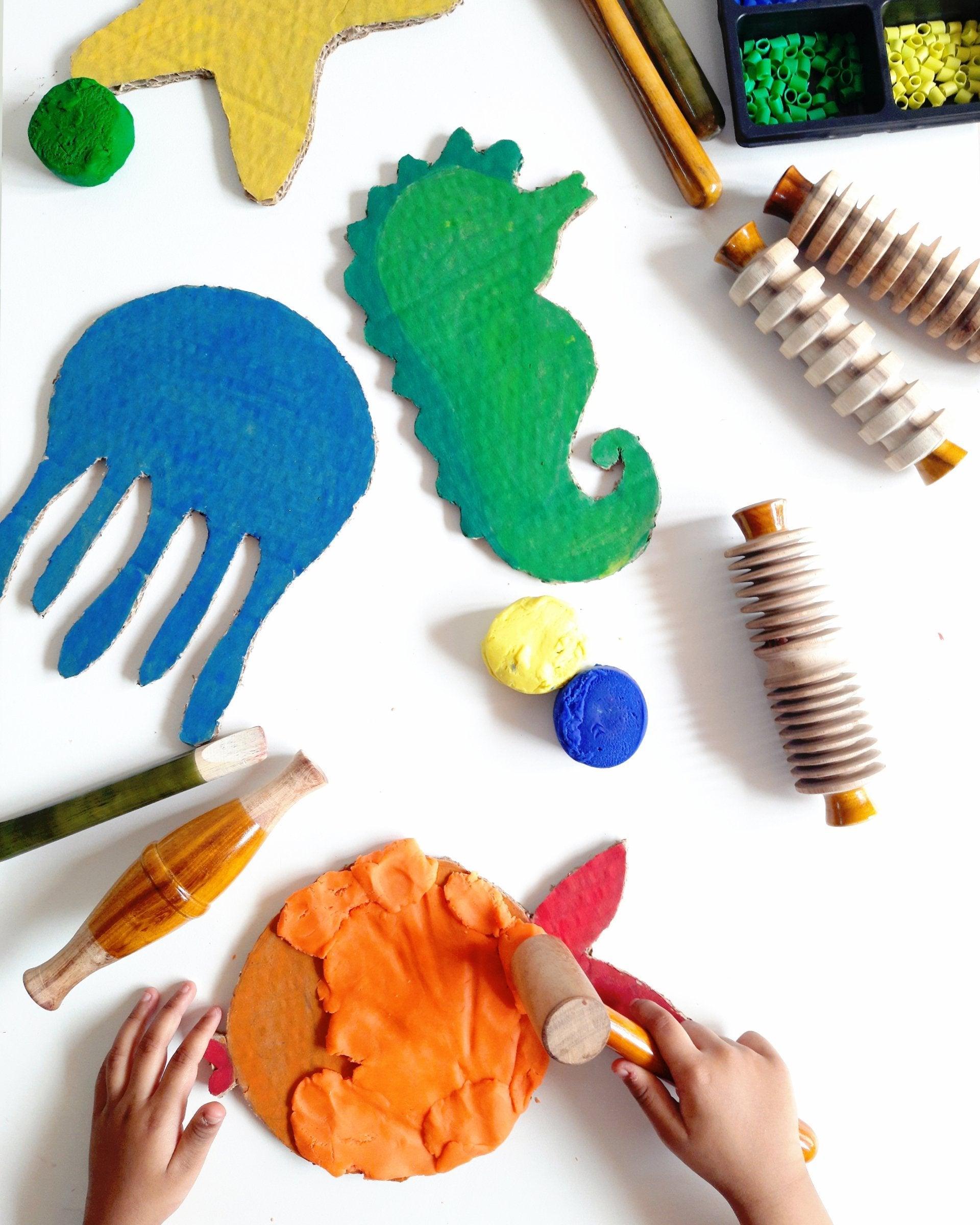 Wooden Play Dough Tools | Sensory Toys for Kids - Bombay Toy Company