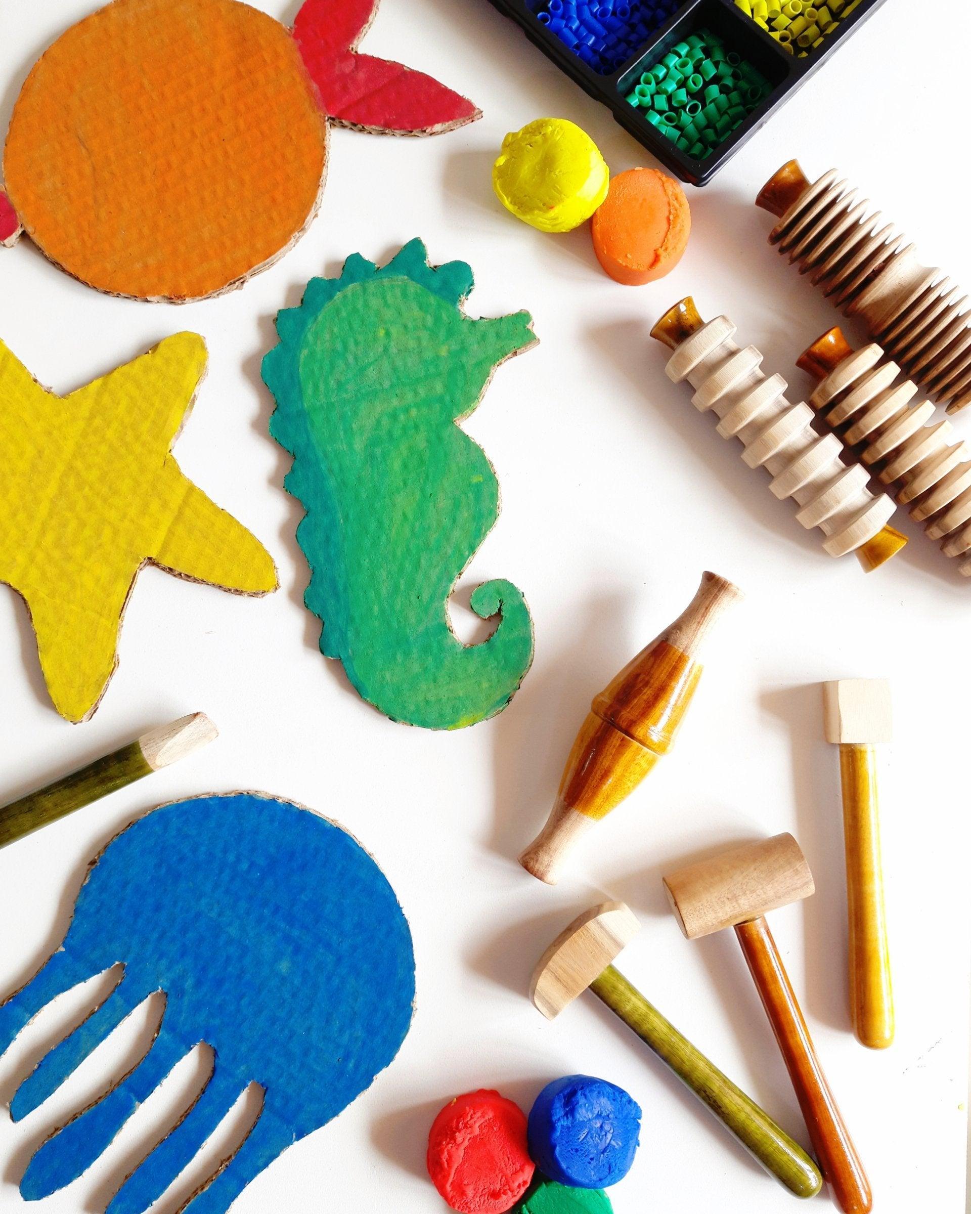 Wooden Play Dough Tools | Sensory Toys for Kids - Bombay Toy Company