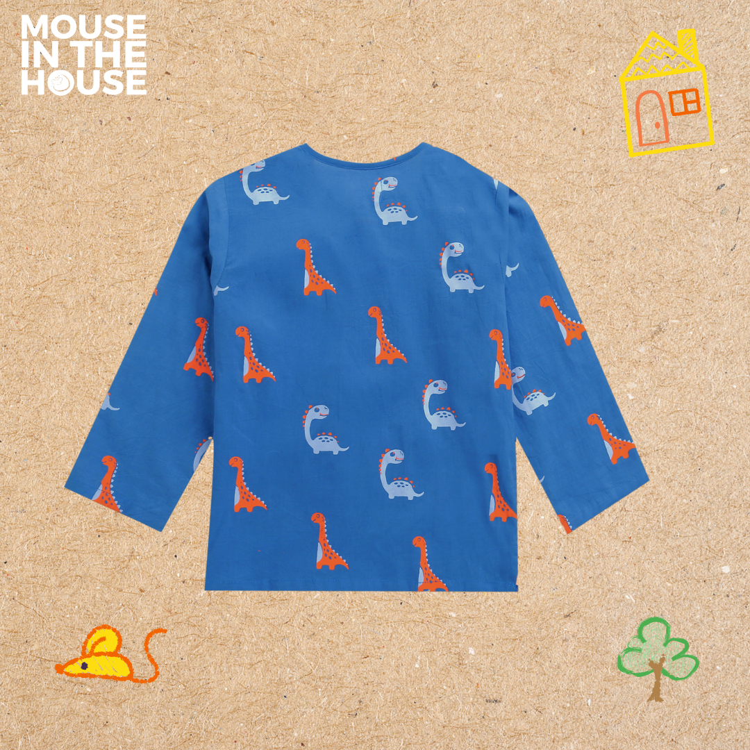 Dino Friends (Blue)- Unisex Nightdress