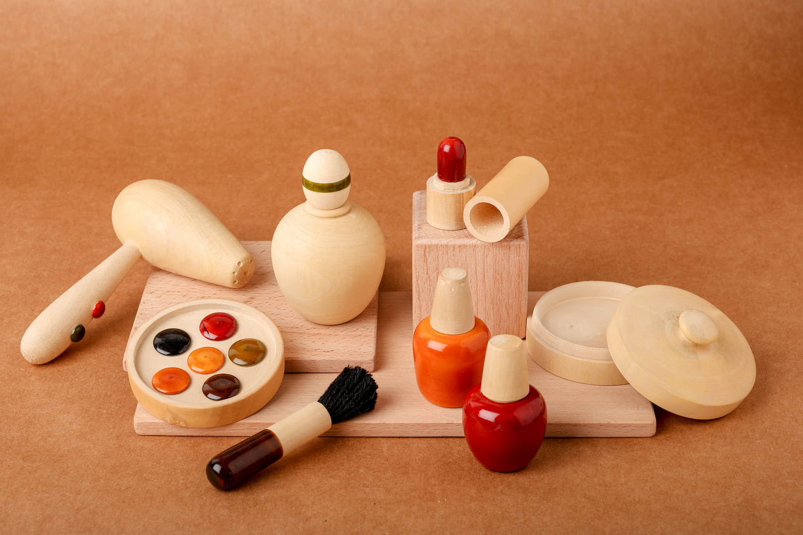 Wooden Makeup Play Set – Pretend Play Kit for Kids