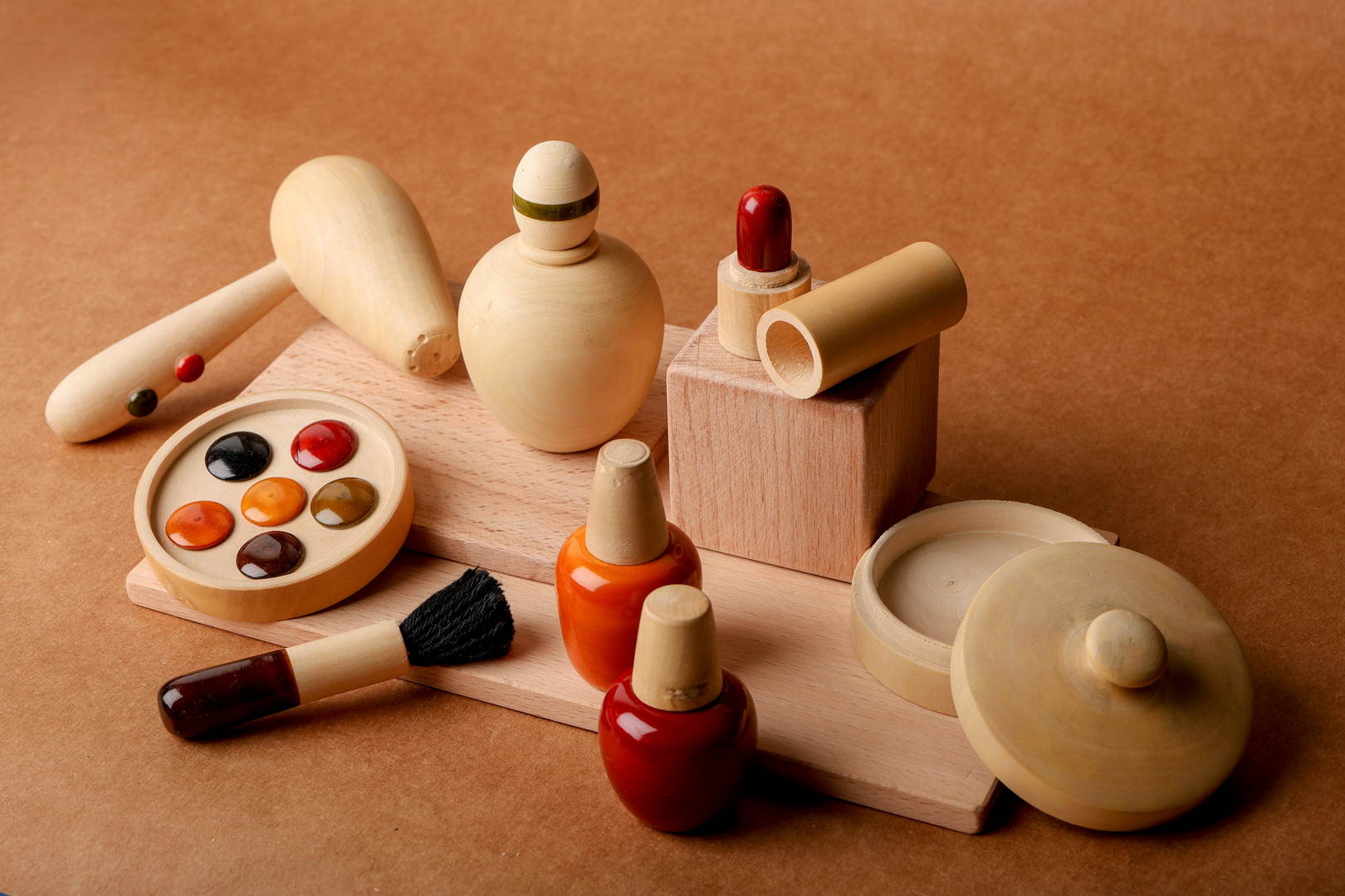 Wooden Makeup Play Set – Pretend Play Kit for Kids