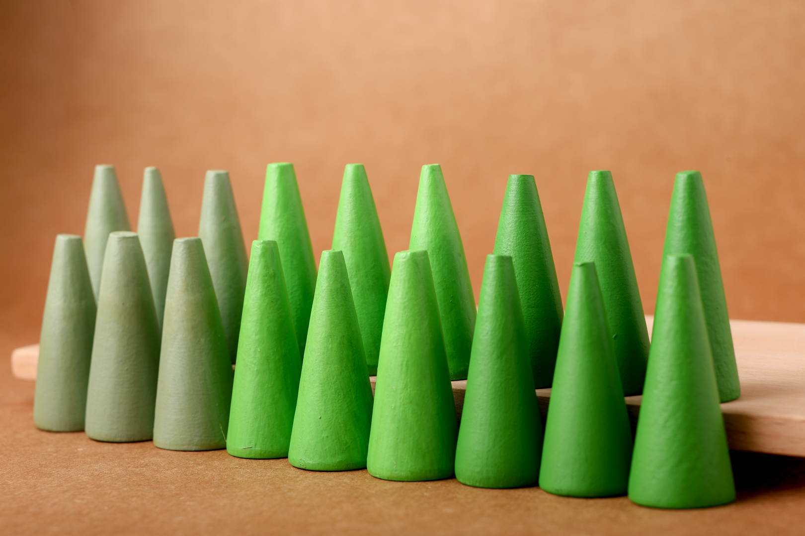 Wooden Loose Parts | Cones | Midnight Forest, Raging Sun and Balmy Afternoon