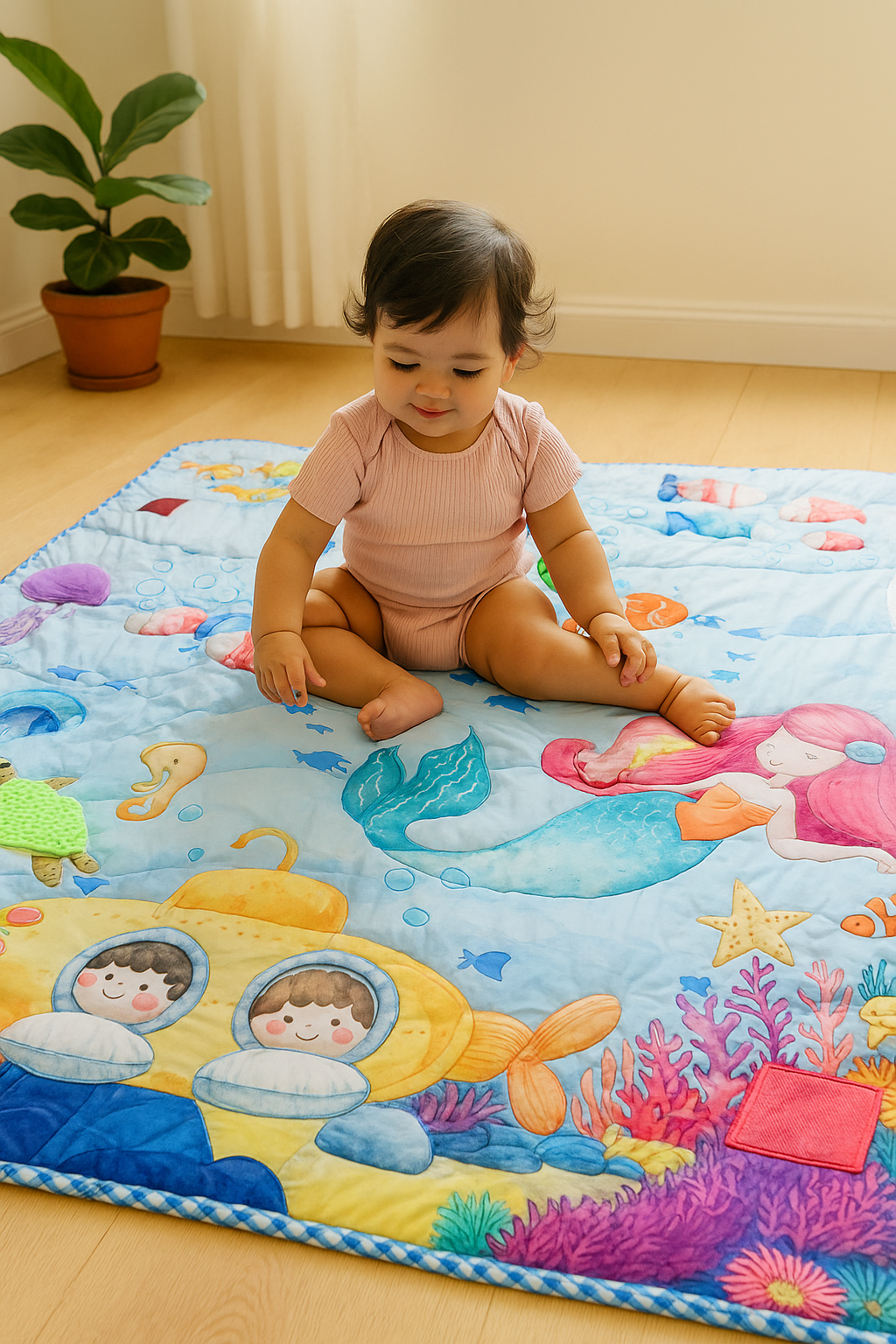 PRE ORDER | Sensory Play Mat in Ocean & Mermaid Theme - 52x72 Inches