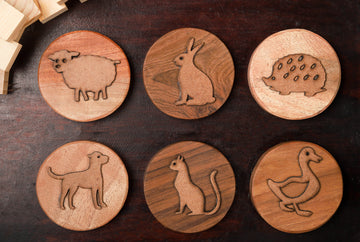 Play Dough Wooden Stamps | Animals