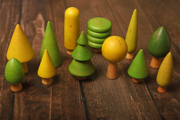 Wooden Trees Toy Set | Set of 6