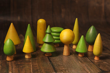 Wooden Trees Toy Set | Set of 12