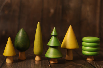 Wooden Trees Toy Set | Set of 6