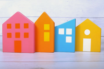 Wooden Houses Toy | Set of 04