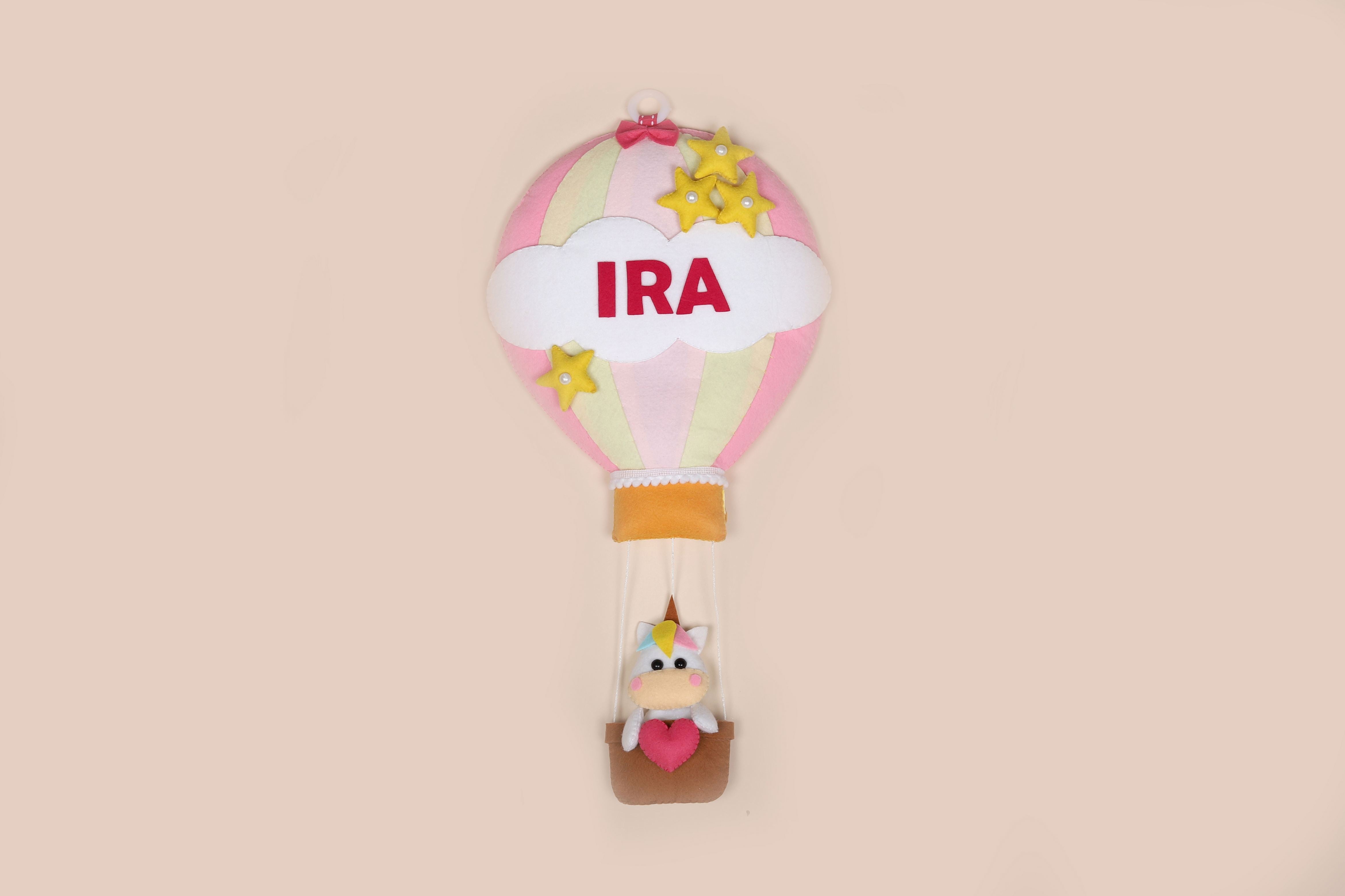 Personalized Felt Decor | Hot Air Balloon | Unicorn