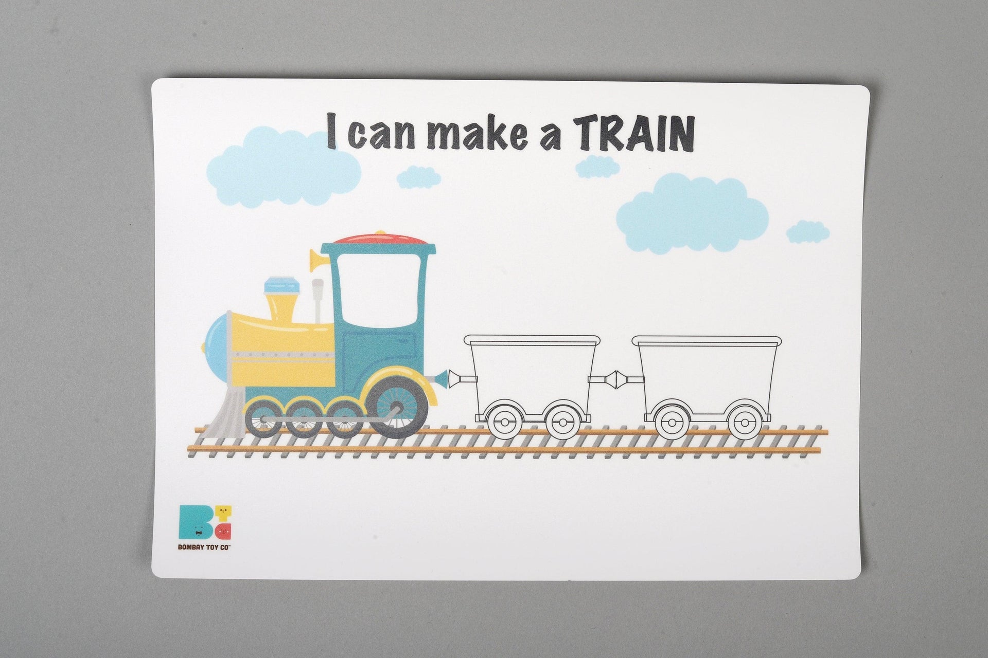 Play Dough Mat | I can make a Train | Reusable