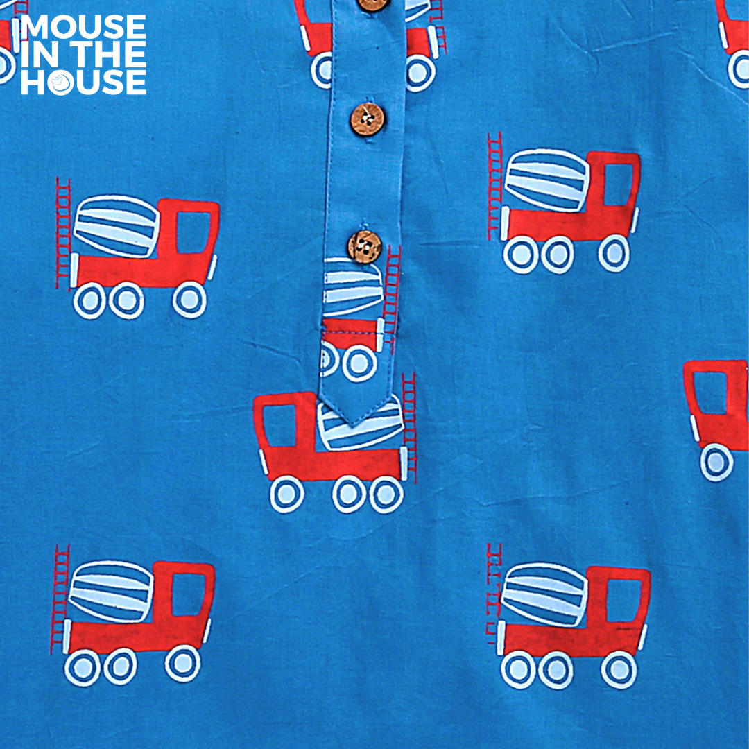 Whirly Cement Mixer (Blue)- Unisex Nightdress