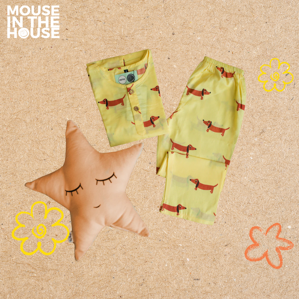 A Dog's Life (Yellow)- Unisex Nightdress thumbnail 2