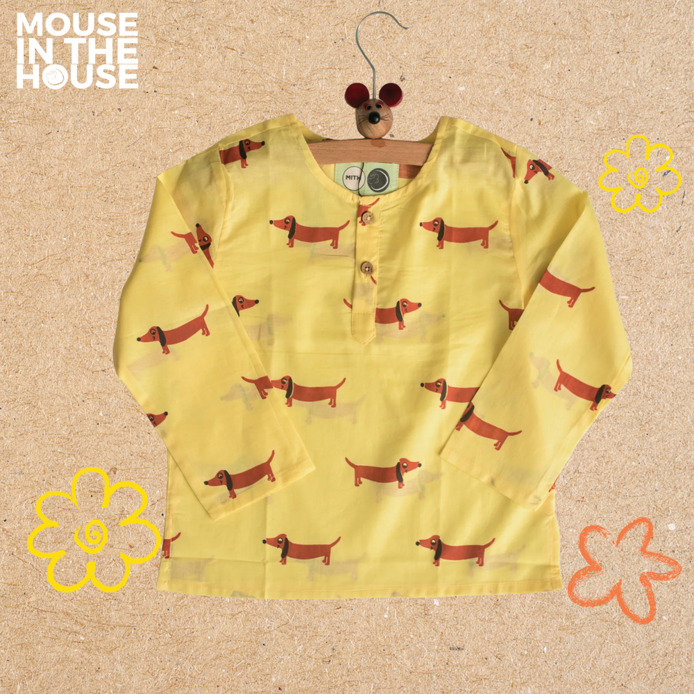 A Dog's Life (Yellow)- Unisex Nightdress thumbnail 3
