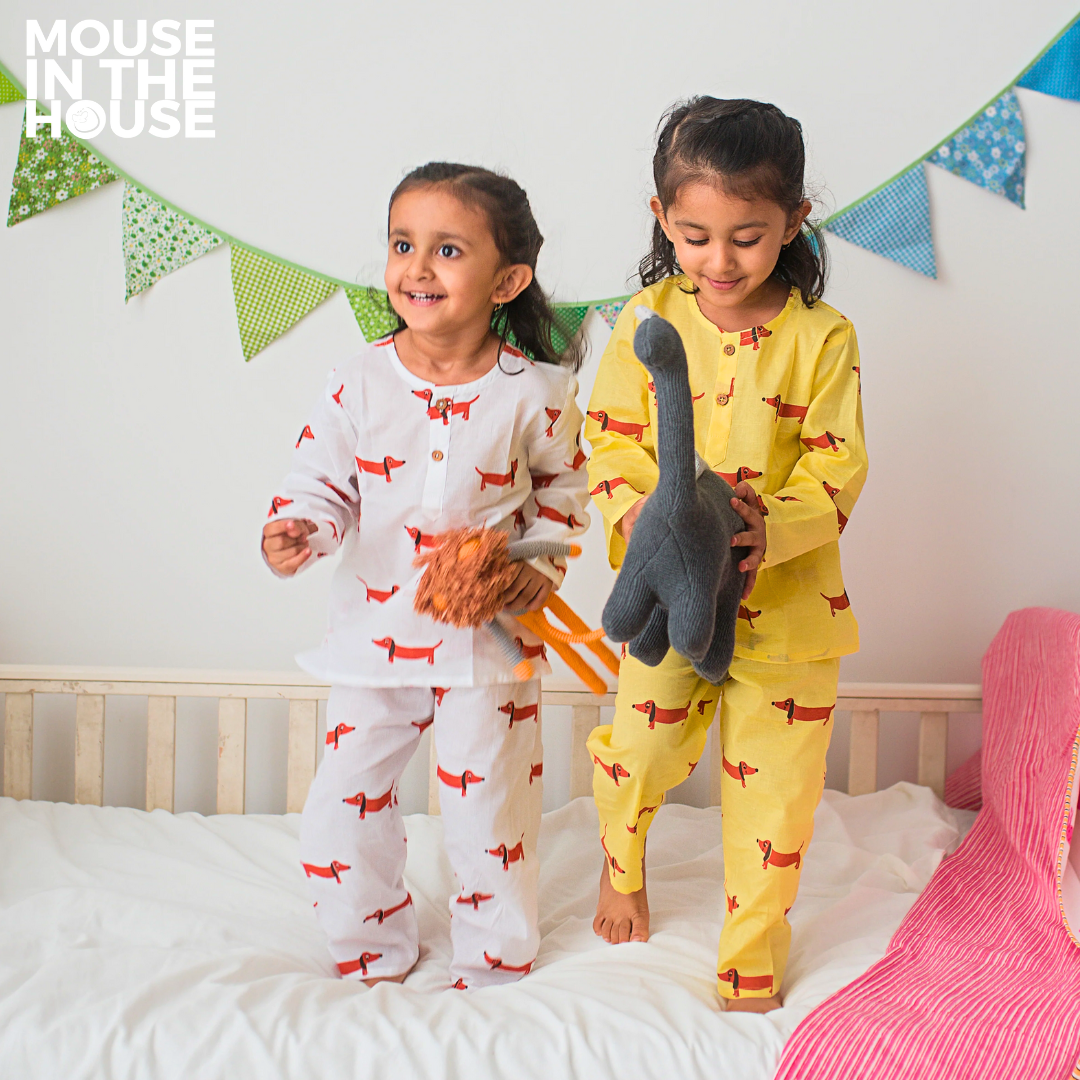 A Dog's Life (Yellow)- Unisex Nightdress