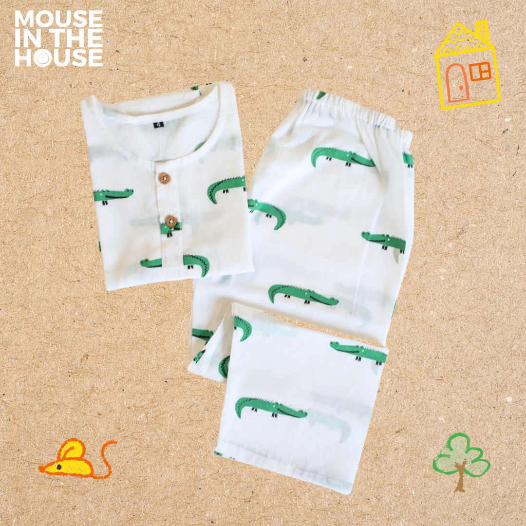 Agar-Mgar Unisex Nightdress | Kids Soft & Comfortable Sleepwear Set