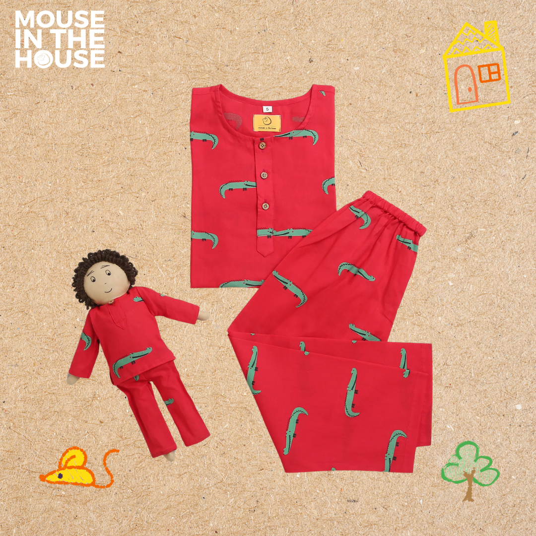 Crocodile - Unisex Red Nightdress