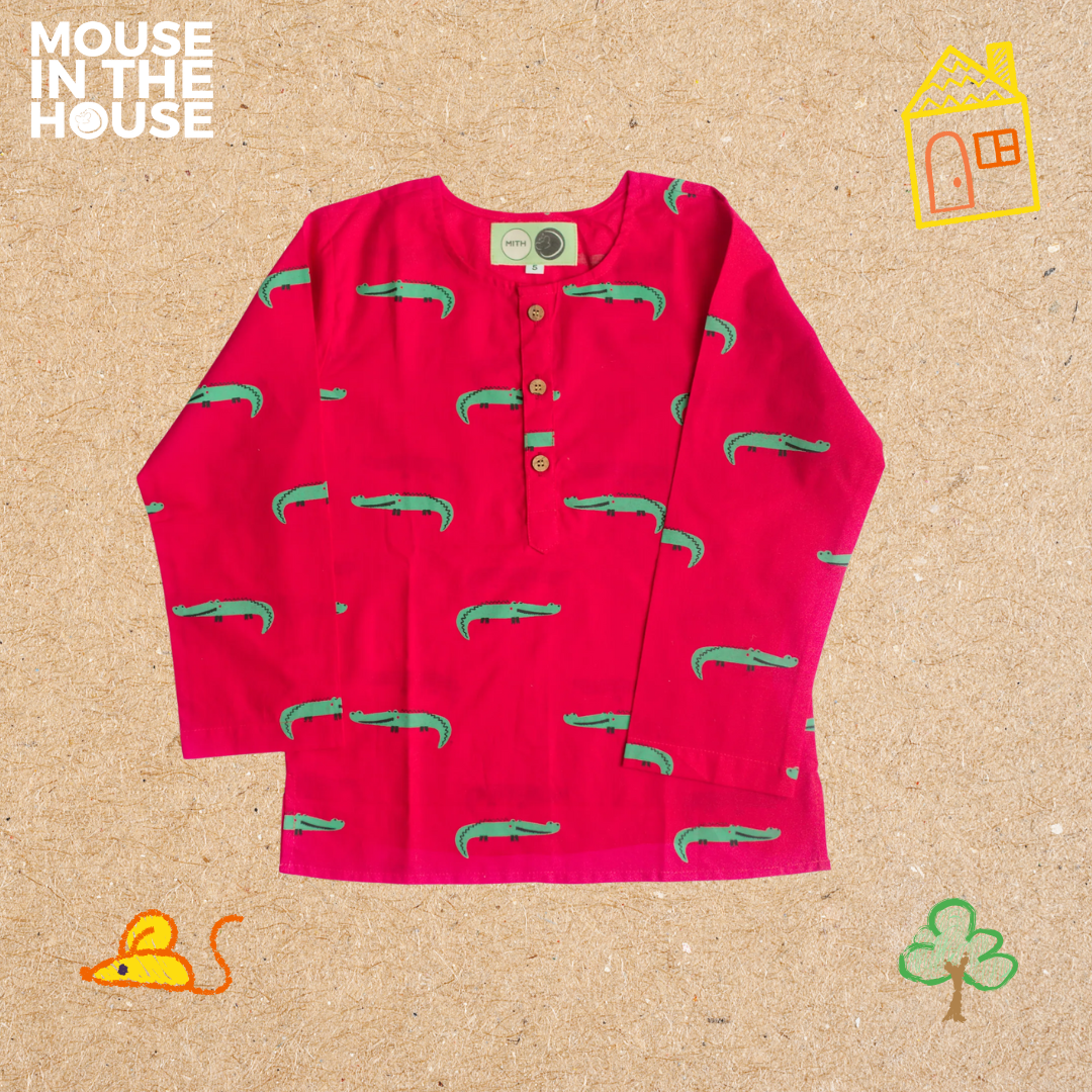 Crocodile - Unisex Red Nightdress