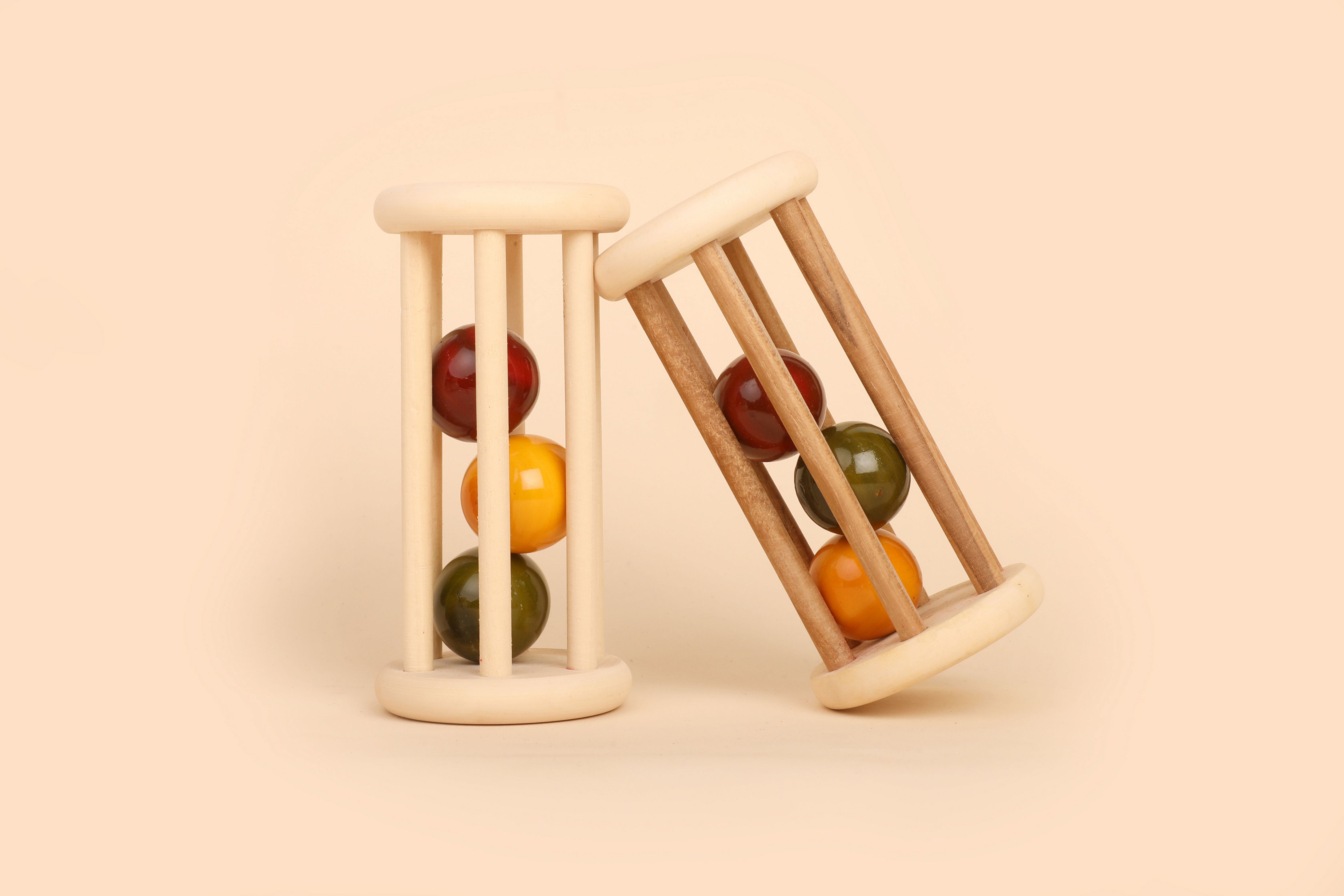 Wooden Rolling Rattle