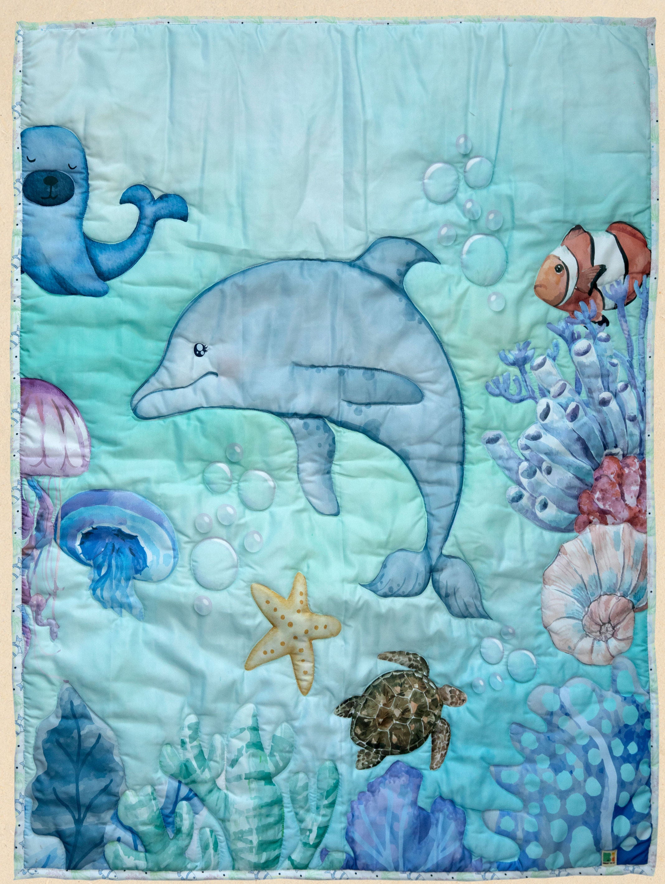 PRE ORDER | Playful Dolphin Quilt