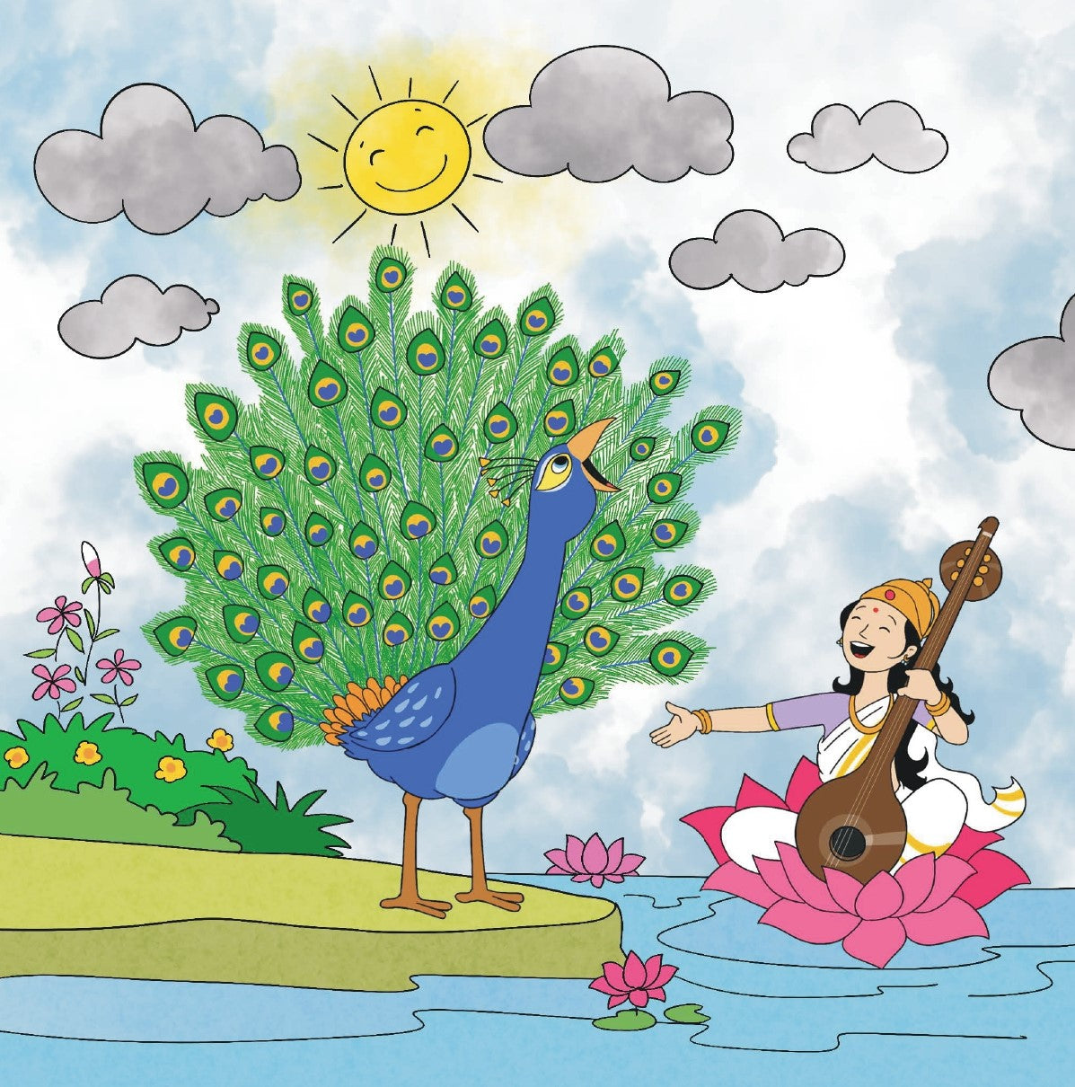 Saraswati Helps Me Sing: Indian Classical Music Picture Book for Children, Early Learning Made Epic Fun Series, Ages 3-8 Paperback