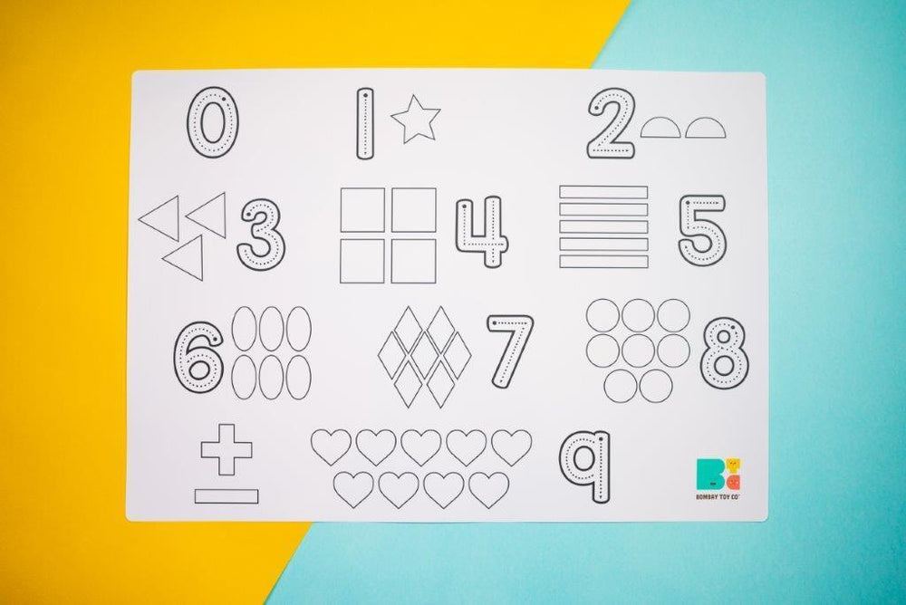 Colouring Mat | Reusable & Washable | English Numbers image 2