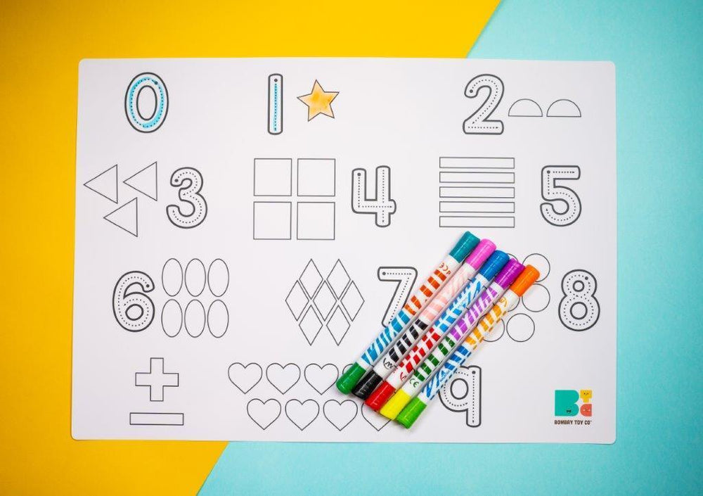 Colouring Mat | Reusable & Washable | English Numbers image 3