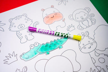Jungle Friends Colouring | Reusable and Washable Colouring Mat