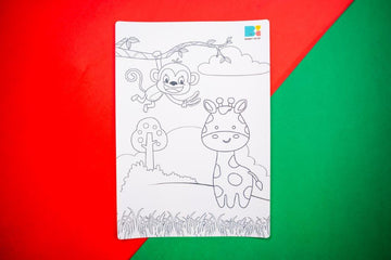 Travel size Happy Jungle | Reusable and Washable Colouring Mat