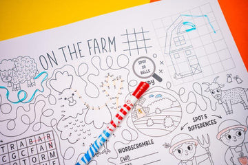 I spy - On the Farm Activity Mat  | Reusable and Washable Mat
