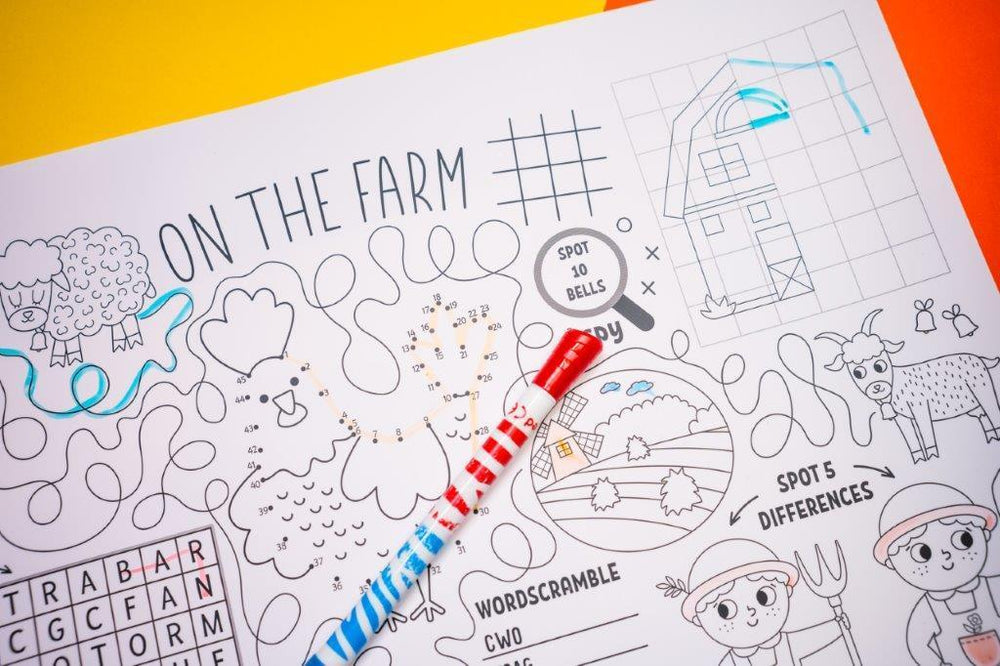 Colouring Mat | Reusable & Washable | On the Farm Activity