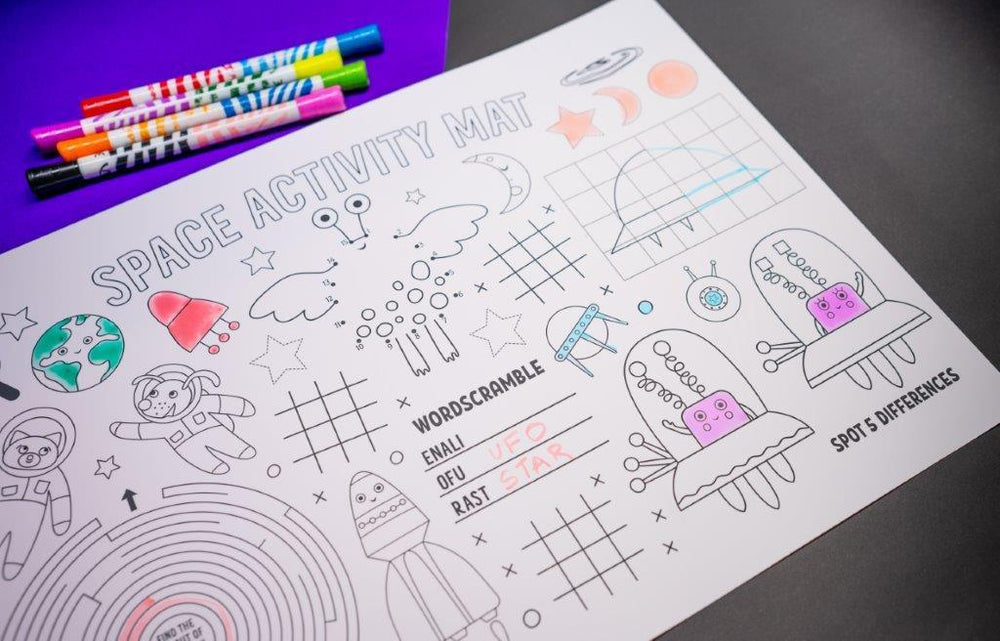 Colouring Mat | Reusable & Washable | Space Activity image 3