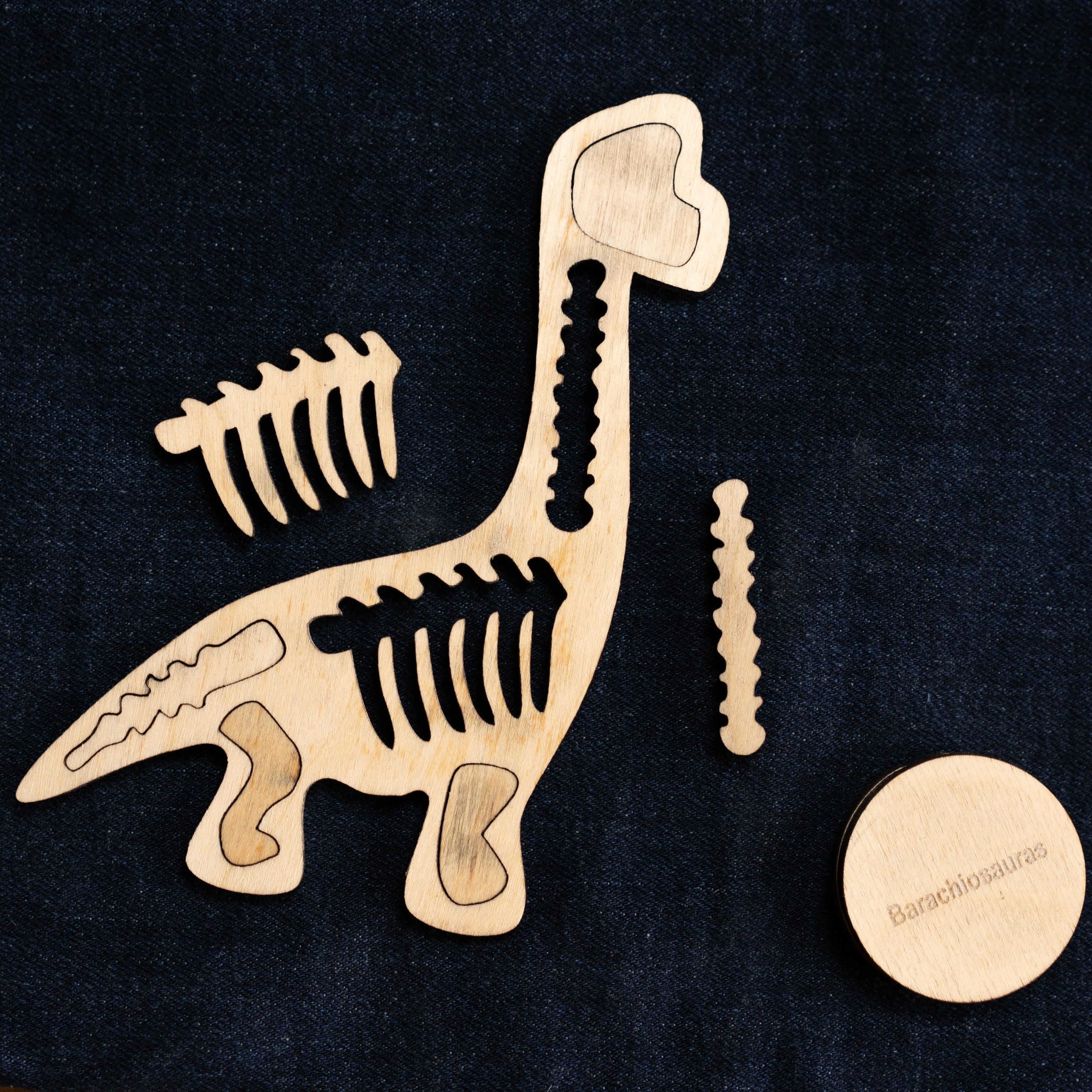 Montessori Wooden Dinosaur Puzzle Play Toy | Set of 8