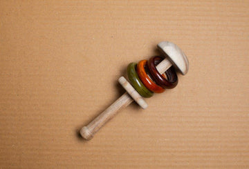 Wooden Rattle Toy | Rings