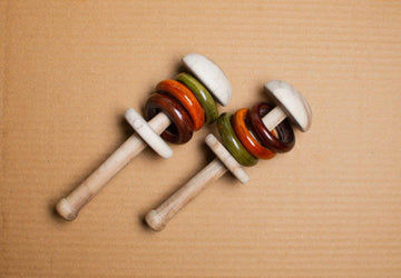 Wooden Rattle Toy | Rings