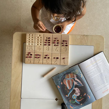 Wooden numbers board toy | reversible