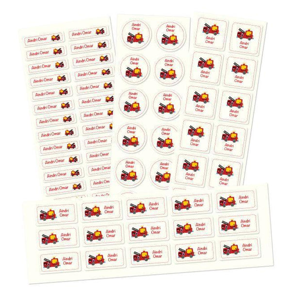 Personalised Name Labels | Name labels for School | Fire Truck