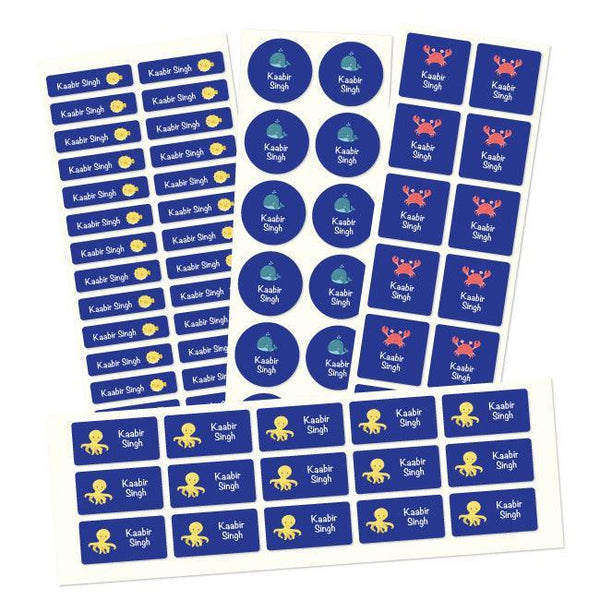 Personalised Name Labels | Name labels for School | Ocean Creatures