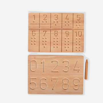 Wooden numbers board toy | reversible